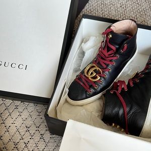Gucci lace up high top sneakers